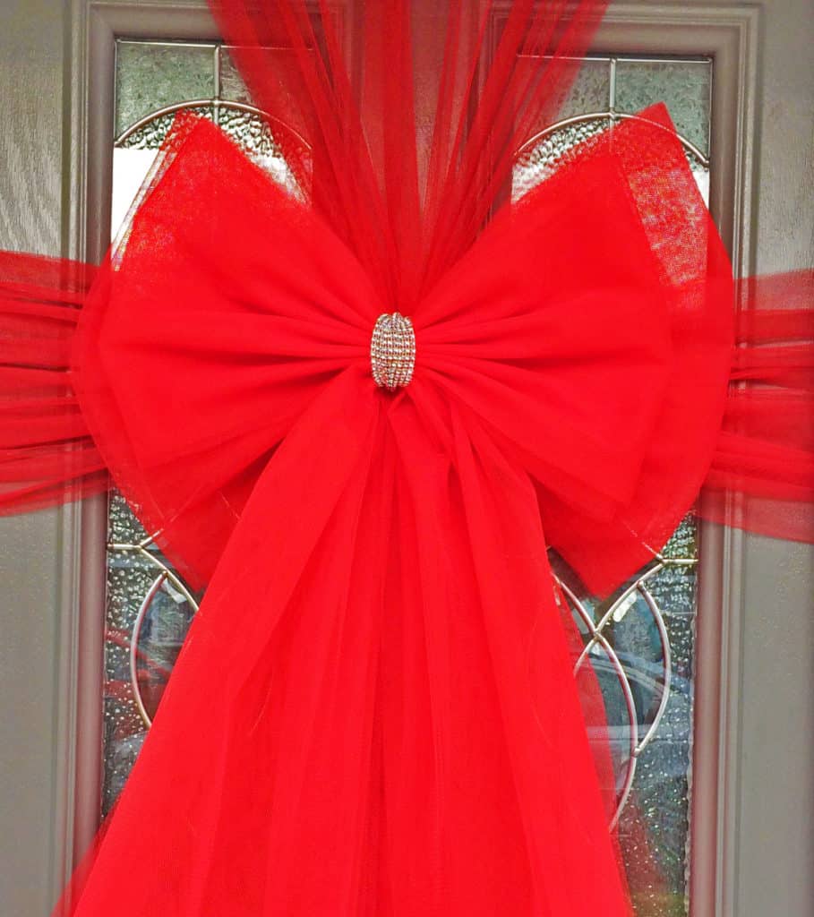 Red Deluxe Door Bow Decorations