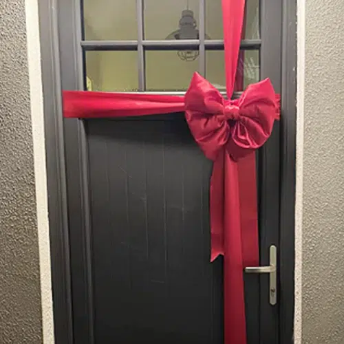 Red Christmas Door Bow