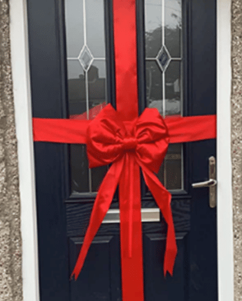 Red Christmas Door Bow