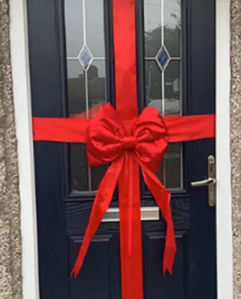 Red Christmas Door Bow