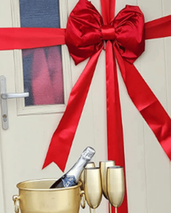 Red Christmas Door Bow