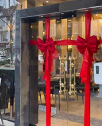 Red Christmas Door Bow