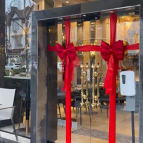 Red Christmas Door Bow