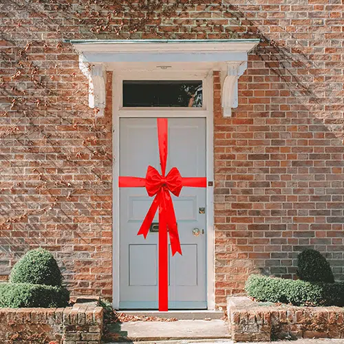 Christmas Door Bows For Hairdressers, Business, Shops, Nail Bars, Coffee Shops Next Day Delivery