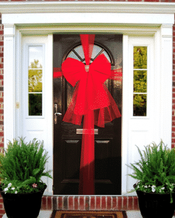 Door Bow Decoration Kit - Red