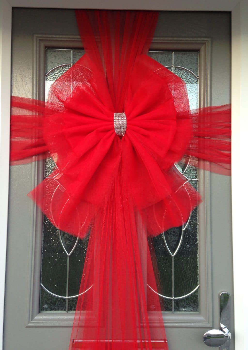 Red Deluxe Door Bow Decoration Door Bows Next Day Delivery