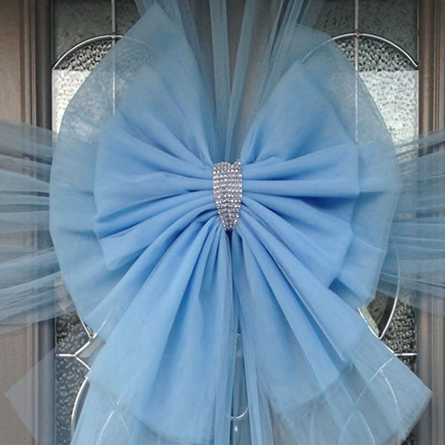 Baby Blue Deluxe Door Bow