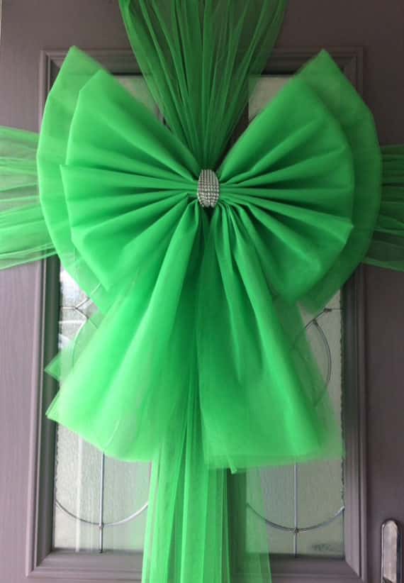 Green Deluxe Door Bow