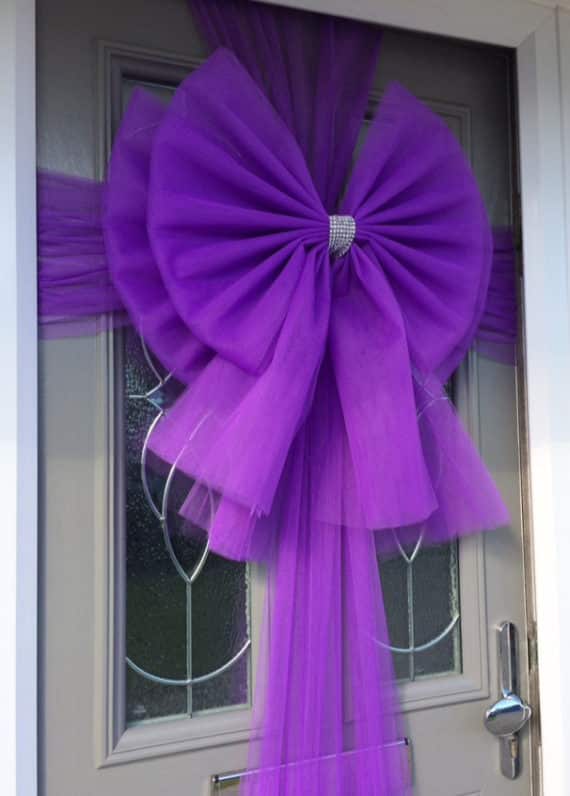 Purple Deluxe Door Bow