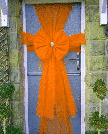 Standard Orange Door Bow