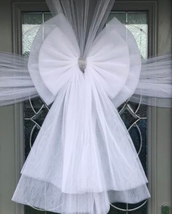 White Deluxe Door Bow 1