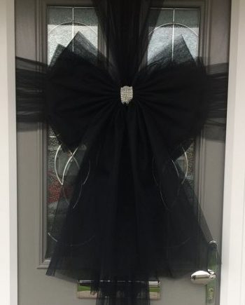 Black Deluxe Door Bow Decoration Kit