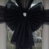 Black Door Bow Decoration