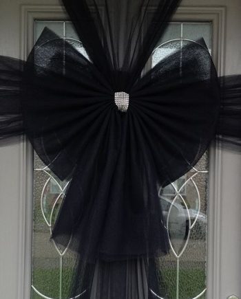 Black Door Bow Decoration