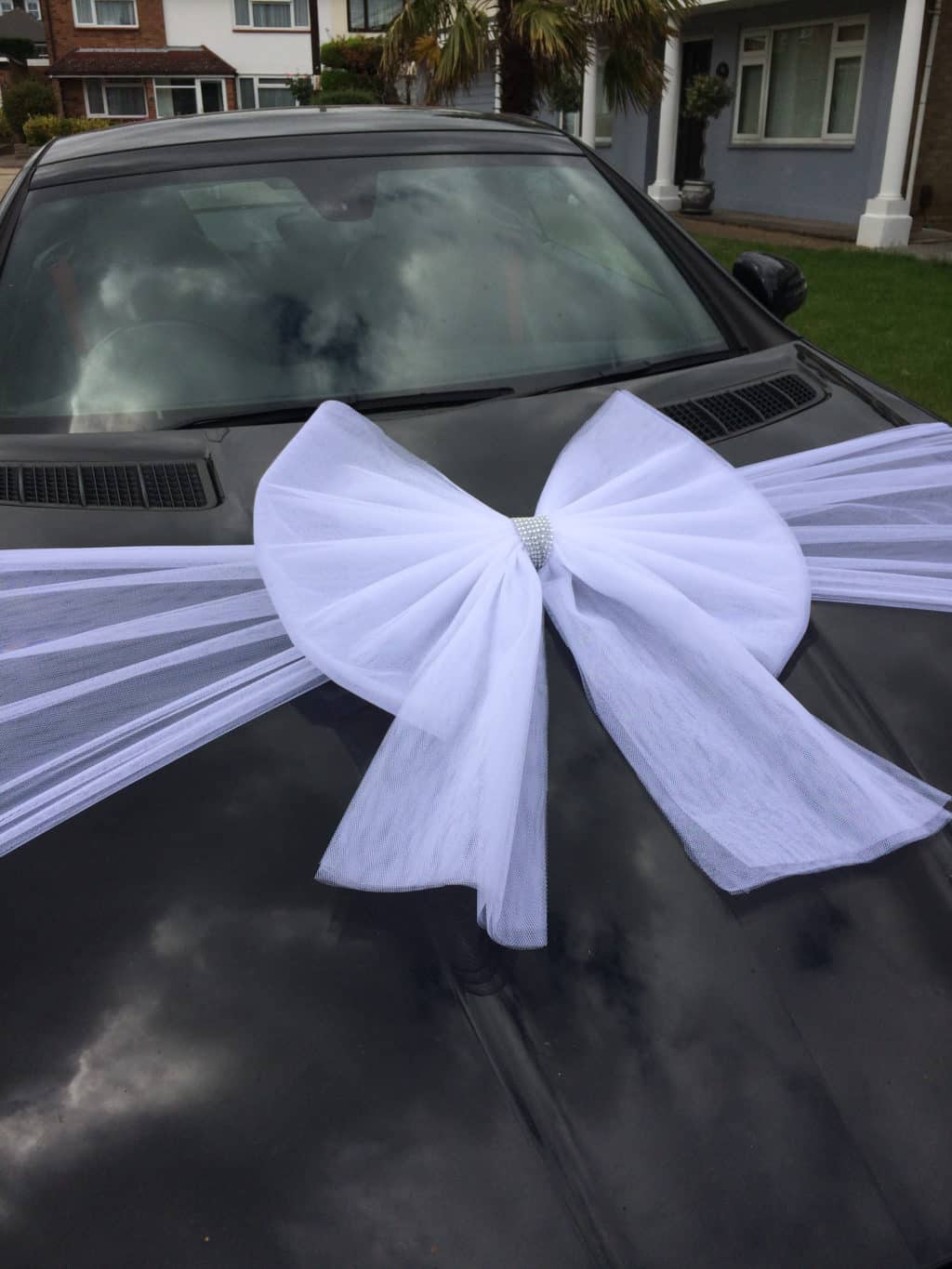 White Organza Car bow
