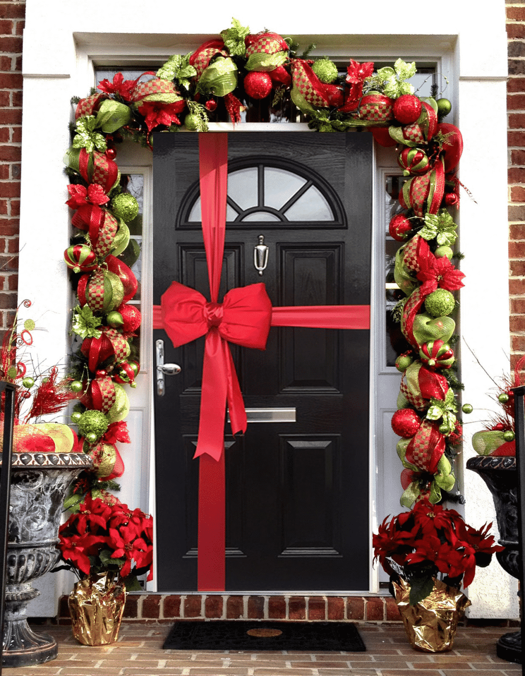 Red Padded Satin Bow Decorating Kit For Christmas