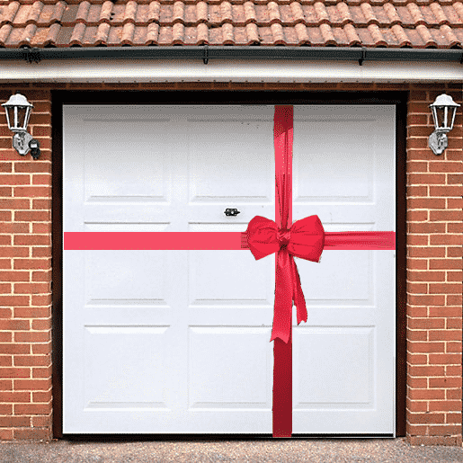 Red Garage Door Bow