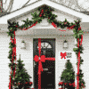 Padded Satin Door Bows with Diamante Centre Knot - Next Day Delivery