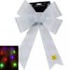 Giant Light Up White Tinsel Bow