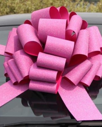 MEGA Glitter Pink Giant Car Bow