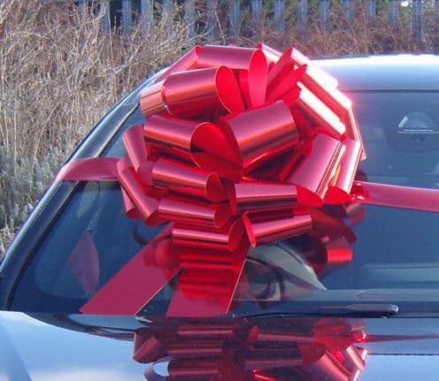 MEGA Metallic Red Giant Car Bow