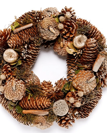 Woodland Gold Glitter Wreath