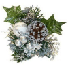 Silver Glitter Pine Cone, Bauble & Berry Pick