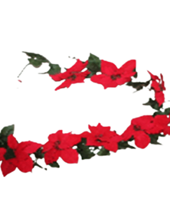 Christmas Artificial Poinsettia Garland