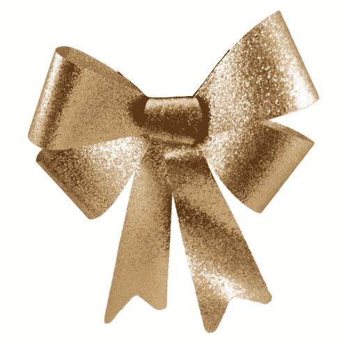 Gold Glitter Bow