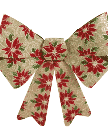 Poinsettia Christmas Door Bow