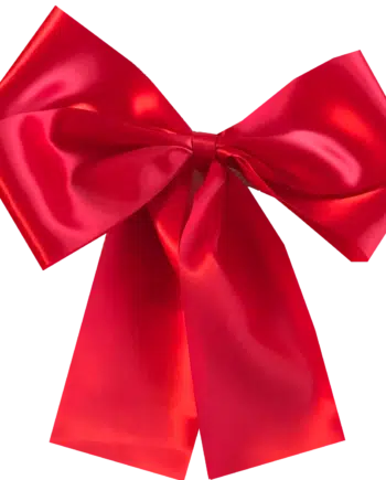 Red Padded Satin Bow Decorating Kit For Christmas