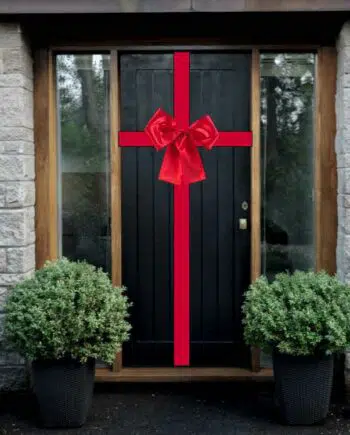 Red Satin Door Bow Decorating Pack New Homes