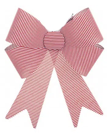 Christmas Candy Stripe Bow Decoration