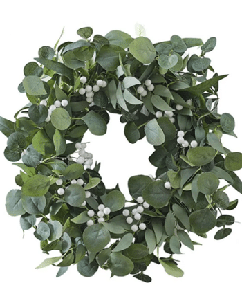 Eucalyptus and White Berries Wreath