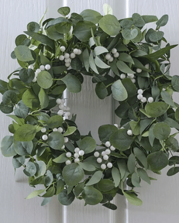 Eucalyptus and White Berries Wreath