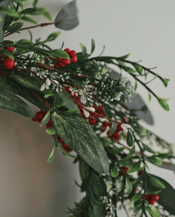 Foliage and Berries Christmas Door Wreath