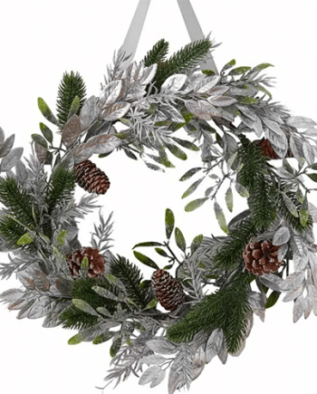 Silver Foliage Christmas Wreath