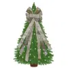 Silver Bow Christmas Tree Topper Decoration