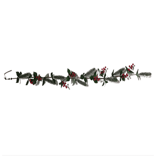 Christmas Artificial Red Berry, Pine & Holly Garland