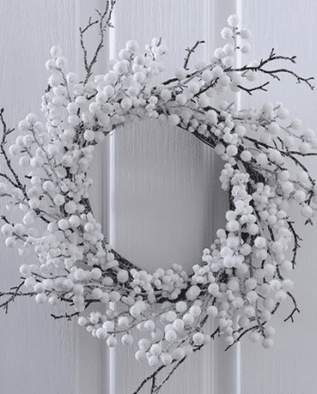 Twig Wreath with White Berries