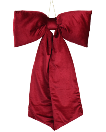 large red velvet bow