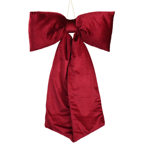 large red velvet bow