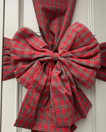 Red Tartan Door Bow