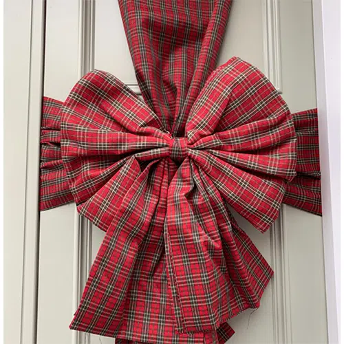 Red Tartan Door Bow, Big Tatran Scottish Door Bows