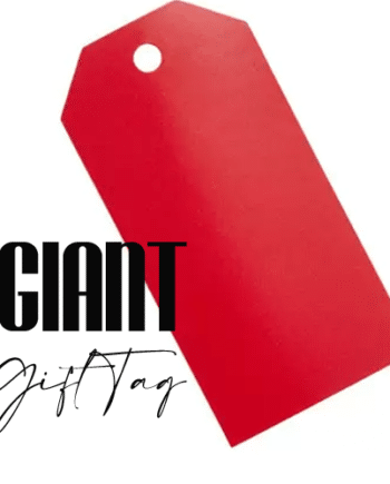 Oversized Giant Red Gift Tag