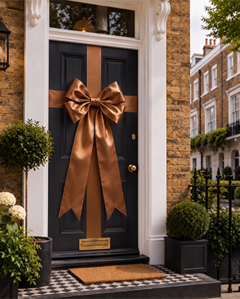 COPPER CLASSIC RIBBON DOOR BOW 40