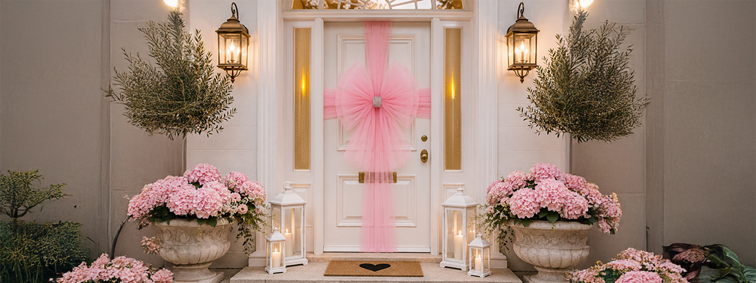Dress Net Organza Door Bows