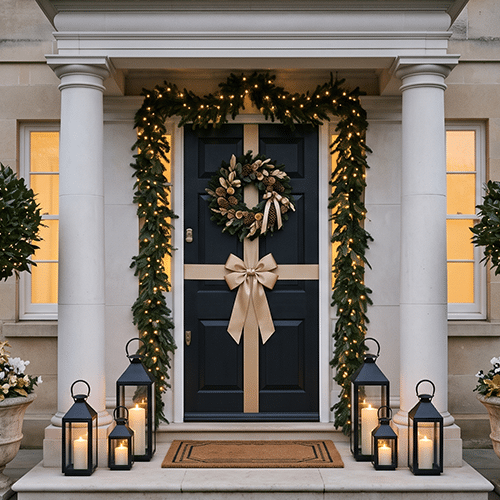 Gold Door Bows