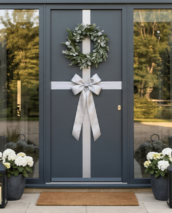 Silver Door Bows