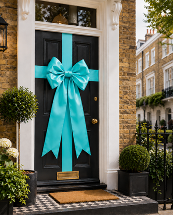 Turquoise Blue Classic 40 Door Bow
